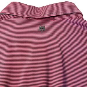 Greyson Men's Golf Polo XXL Striped Performance Pink Grey Striped *Read